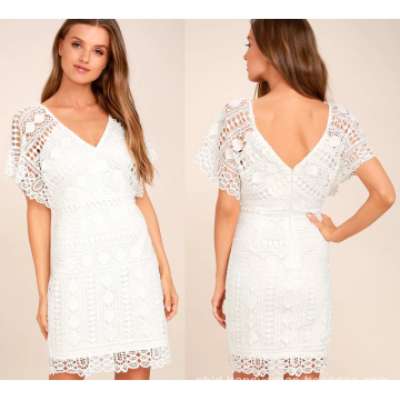 First Kiss White Lace Dress